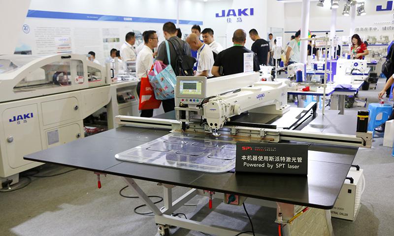 激光缝纫机上使用钱柜qg777激光管